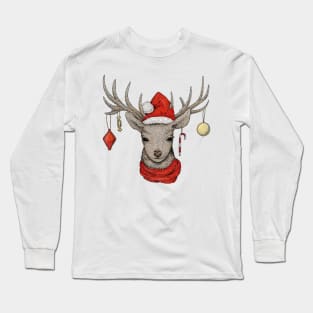 Winter holiday goat Long Sleeve T-Shirt